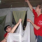 Hanging mosquito netting